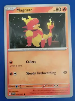 Pokemon TCG Paldean Fates: Magmar (009/091) - Common - Near Mint - Image 1
