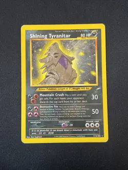 Pokemon TCG SHINING TYRANITAR 113/105 Neo Destiny - 2002 ENG ENGLISH INKED - Image 1