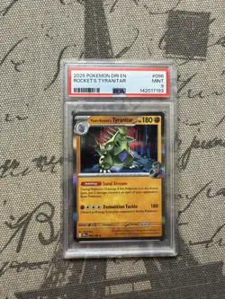 Pokemon PSA 9 Gem Mint Team Rocket's Tyranitar #096/182 Two - Image 1