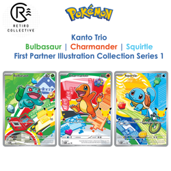 (Lot of 3) Pokemon 30th Anniv First Partner Illustration Promo Gen 1 (Kanto) - Image 1