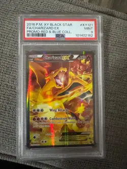 2016 POKEMON XY BLACK STAR PROMO #XY121 FULL ART/CHARIZARD EX PSA 9 - Image 1