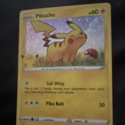 Pokemon TCG Pikachu Black & White BW54 Holo Promo Card 60 HP - Image 1