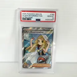 PSA 10 Lillie's Determination 169/132 - Mega Evolution - Graded Pokemon Card - Image 1