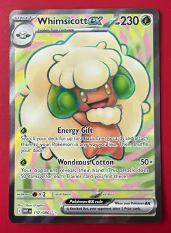 Pokemon TCG - White Flare 157/086 Whimsicott Ex - N/M Pokemon Card - Full Art - Image 1