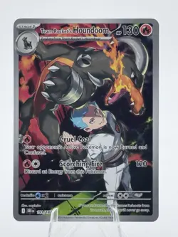 Pokemon TCG Team Rockets Houndoom Illustration Rare Card 191/182 Destined Rivals - Image 1