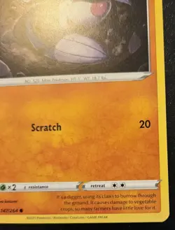 Drilbur 147/264 Common Sword & Shield: Fusion Strike Pokemon TCG - Image 5