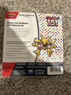 Pokemon TCG Scarlet and Violet - 151 Alakazam ex Collection Box - Image 2