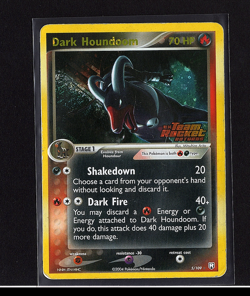 2004 Pokemon EX Team Rocket Returns Dark Houndoom 5/109 Reverse Holo STAMPED - Image 1