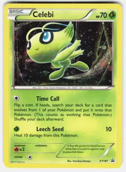 Celebi XY187 Holo Promo XY Promo Pokemon Lightly Played - Image 2