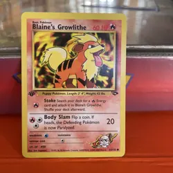 Pokemon TCG Blaine's Growlithe 62/132 1st Edition Gym Challenge Common WOTC - Image 3