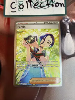 Pokemon TCG Trainer Perrin Holo Special Illustration Rare Twilight Masquerade - Image 2