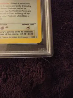 POKEMON 1999 Fossil DITTO Holo #3 PSA 7 Near Mint RARE - Image 3