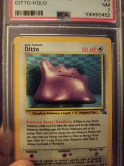 POKEMON 1999 Fossil DITTO Holo #3 PSA 7 Near Mint RARE - Image 4