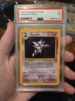 Pokemon Haunter 6/62 Fossil Unlimited Wizards 50 HP Holo Rare English PSA 7 - Image 1