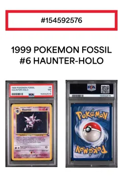 Pokemon Haunter 6/62 Fossil Unlimited Wizards 50 HP Holo Rare English PSA 7 - Image 3