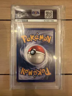 Pokemon 1999 Hitmonlee 7/62 Holo Fossil PSA 7 - Image 2