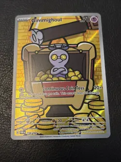 Pokemon TCG Gimmighoul Paradox Rift 198/182 Holo Illustration Rare - Image 1