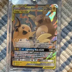 Raichu & Alolan Raichu GX 54/236 Unified Minds Ultra Rare Holo 260 HP English - Image 1