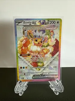 Pokemon TCG Prismatic Evolutions Eevee EX 174 Black Star Promo Card NM Condition - Image 1