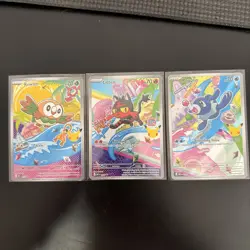 Pokemon TCG Alolan Starters/First Partners - Rowlet, Litten and Poplio NM/Mint - Image 1