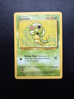 Pokemon TCG Caterpie Base Set 45/102 Regular LP/NM - Image 1