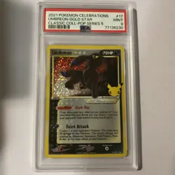 Pokemon 2021 Umbreon Gold Star 17/17 Celebrations PSA 9 Mint TCG - Image 1