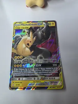 Pokemon TCG Pikachu & Zekrom GX Sun Moon Team Up 33/181 Holo Ultra Rare NM - Image 2