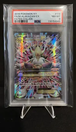 Pokemon M Alakazam EX 2016 #118/124 PSA 8 NM-MT - Image 1