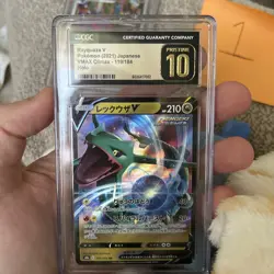 CGC 10 Pristine Rayquaza V 119/184 RR VMAX Climax s8b Pokemon Card - Image 1