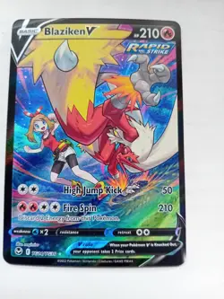 Pokemon TCG Silver Tempest Blaziken v Trainer TG14/TG30. Perfect condition. Mint - Image 1
