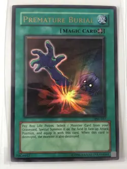 Yugioh Premature Burial PSV-037 Ultra Rare Original Print Lot of 2 - Image 1