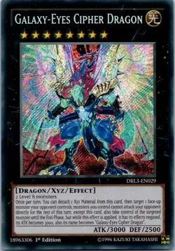 Yugioh Galaxy-Eyes Cipher Dragon DRL3-EN029 1st Edition Secret Rare NM - Image 1