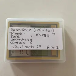 Pokemon TCG Base Set 2 Bundle 29 Trainer Cards + Energy No Dups Vintage WOTC - Image 1