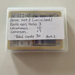 Pokemon TCG Base Set 2 Bundle 30 Cards No Duplicates Vintage WOTC 2000s - Image 1