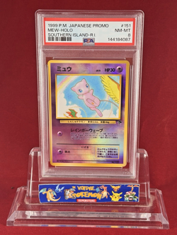 1999 Pokemon Japanese Southern Island Promo MEW R.I. Reverse Holo 151 Card PSA 8 - Image 1