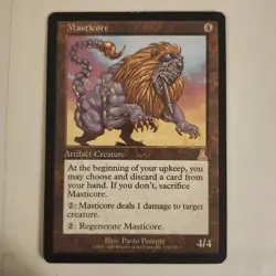 MTG Masticore Artifact Creature Rare Urza's Destiny 1999 Paolo Parente - Image 1