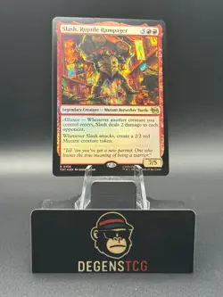 Magic The Gathering TMNT "Slash, Reptile Rampager"0108 FOIL RARE NM - Image 1