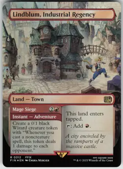 MTG Lindblum, Industrial Regency (Borderless) Foil NM FINAL FANTASY Magic 312 - Image 1