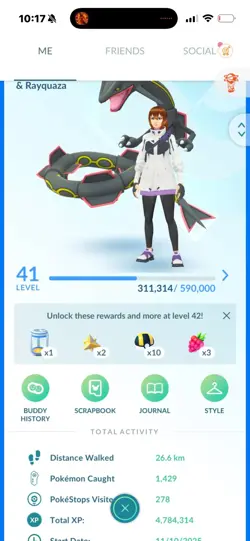 Pokemon Go (Stage 41 ) Shiny Rayquaza ( 4 Shinys) - Image 1