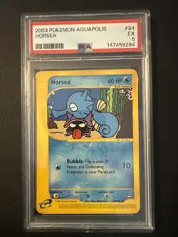 2003 POKEMON AQUAPOLIS #84 HORSEA PSA 5 EX - Image 1