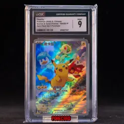 Pikachu PROMO-004/SV-P Pokemon Card Chinese CGC 9 #1 - Image 1