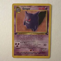 Pokemon TCG Gengar Fossil 1st Edition Rare Stage 2 80 HP 20/62 Regular English - Image 1
