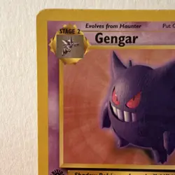 Pokemon TCG Gengar Fossil 1st Edition Rare Stage 2 80 HP 20/62 Regular English - Image 3