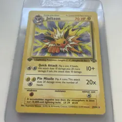 Jolteon 20/64 1st Edition - Pokemon Jungle WotC Non-Holo Rare Vintage Y2k MP - Image 1
