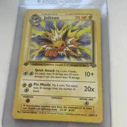 Jolteon 20/64 1st Edition - Pokemon Jungle WotC Non-Holo Rare Vintage Y2k MP - Image 3