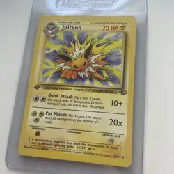 Jolteon 20/64 1st Edition - Pokemon Jungle WotC Non-Holo Rare Vintage Y2k MP - Image 4