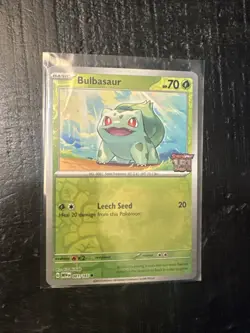 Bulbasaur Pokemon TCG Scarlet & Violet 151 Best Buy Stamped Promo 001/165 - Image 1