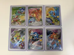 Pokemon First Partner Illustration Collection Series 1 Kanto Gen 1 & 4 Starters - Image 1