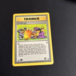 POKEMON CHALLENGE! 74/82 1ST EDITION TRAINER TEAM ROCKET MACHAMP MUK SNORLAX NM - Image 1