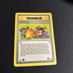 POKEMON CHALLENGE! 74/82 1ST EDITION TRAINER TEAM ROCKET MACHAMP MUK SNORLAX NM - Image 2